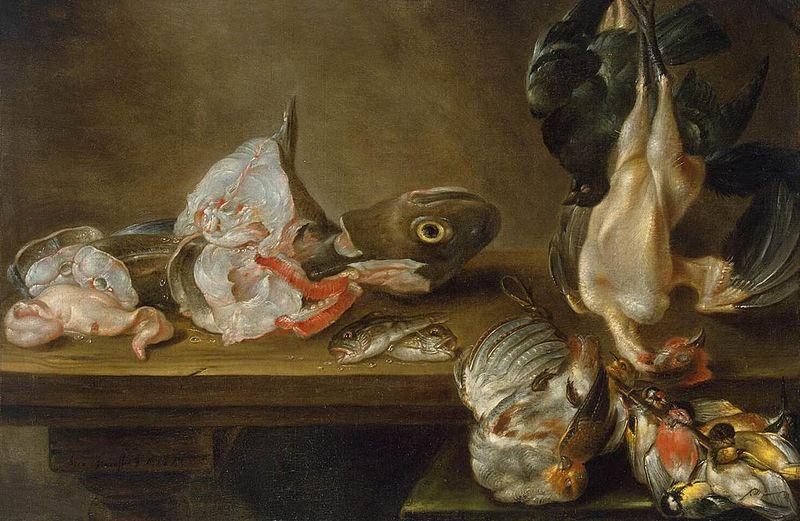 Alexander Adriaenssen Fish and Dead Game Sweden oil painting art